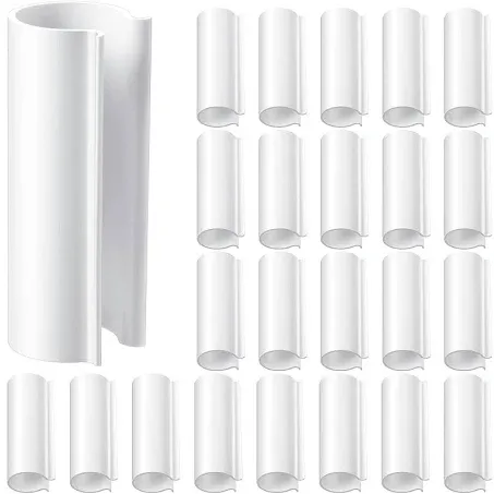 Jetec 32 Piece Summer Clamp for PVC Pipe Greenhouses, Row Covers, Pool Cover Clips, Shelters, Bird Protection, 2.4 Inch Long(White, for 1/2 Inch PVC Pipe)