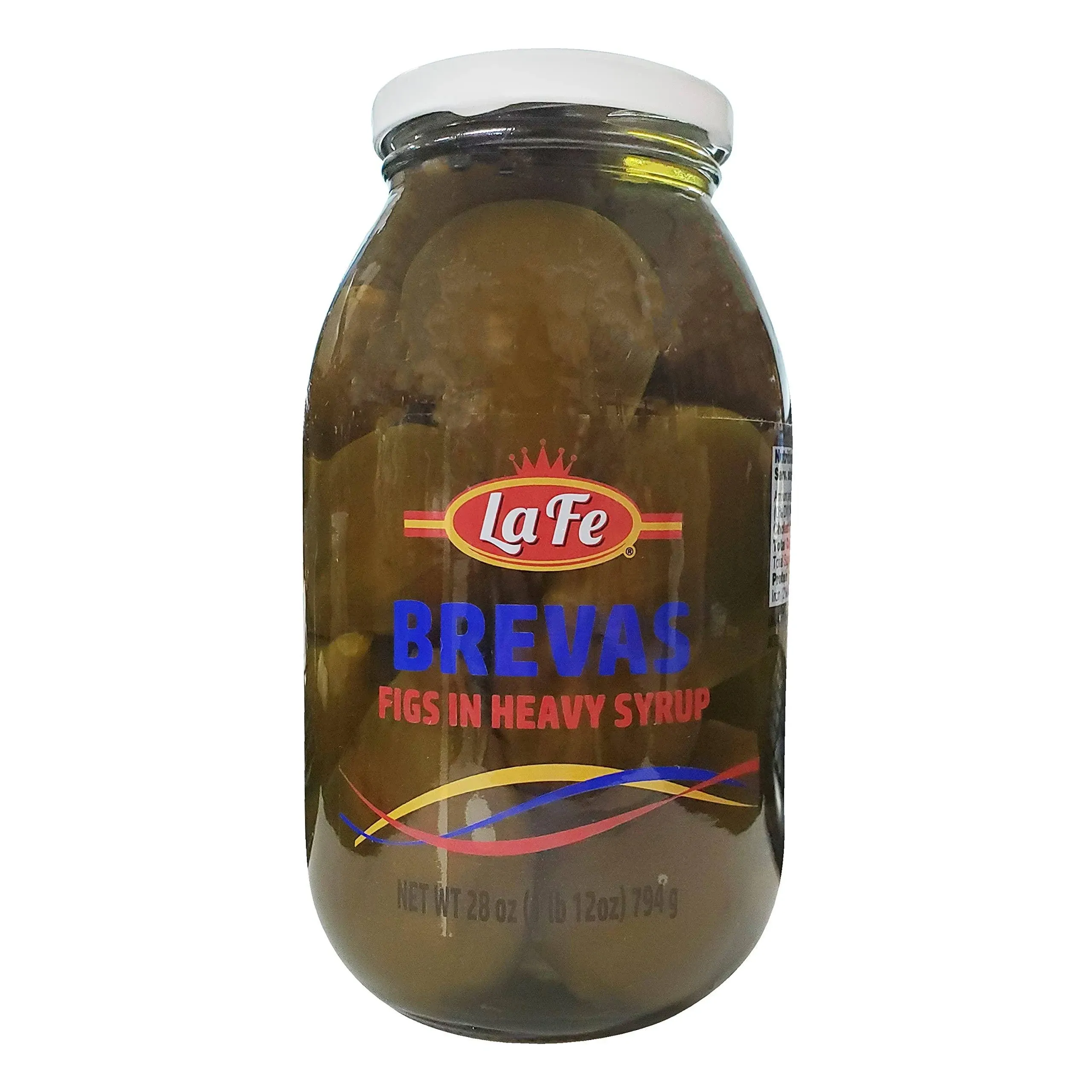 La Fe Brevas - Figs in Heavy Syrup 28oz - Jar of Fresh Figs Fruit - High Fiber, Low Fat, Rich in Calcium & Iron