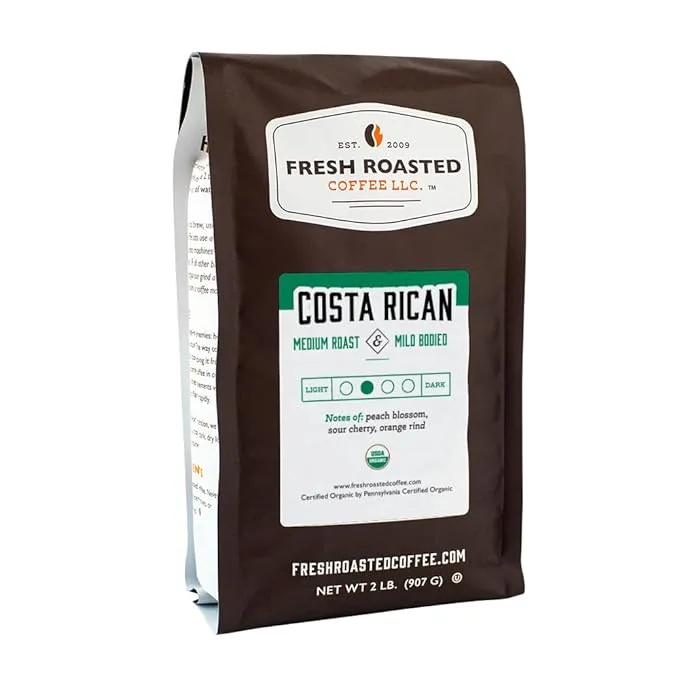 Fresh Roasted Coffee, Dark Brazil Cerrado, 2 lb (32 oz), Med-Dark Roast, Whole Bean, Kosher