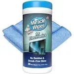 Miracle Cleaning Wipes for Glass, Stainless, Granite, Leather, Auto, Electronics 1 Pack Electronics Cleaning Wipes