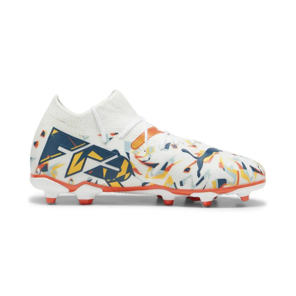 Puma Future 7 Match Creativity FG/AG Junior Soccer Cleats White/Ocean Tropic / 3