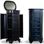 Alveare Home Delilah Jewelry Armoire, Black