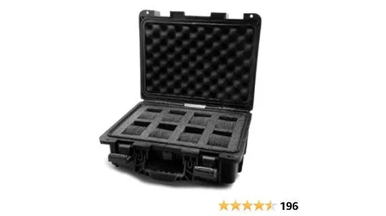 Invicta IG0098-SLC8S-B 8 Slot Black Plastic Watch Box Case