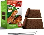 Reptile Carpet 40 Gallon Upgrade Package Pet Terrarium Liner Reptiles Cage Mat, Substrate for Snakes, Chameleons Geckos and Kitchen Use(2 Sheets) with Tweezers Feeding Tongs