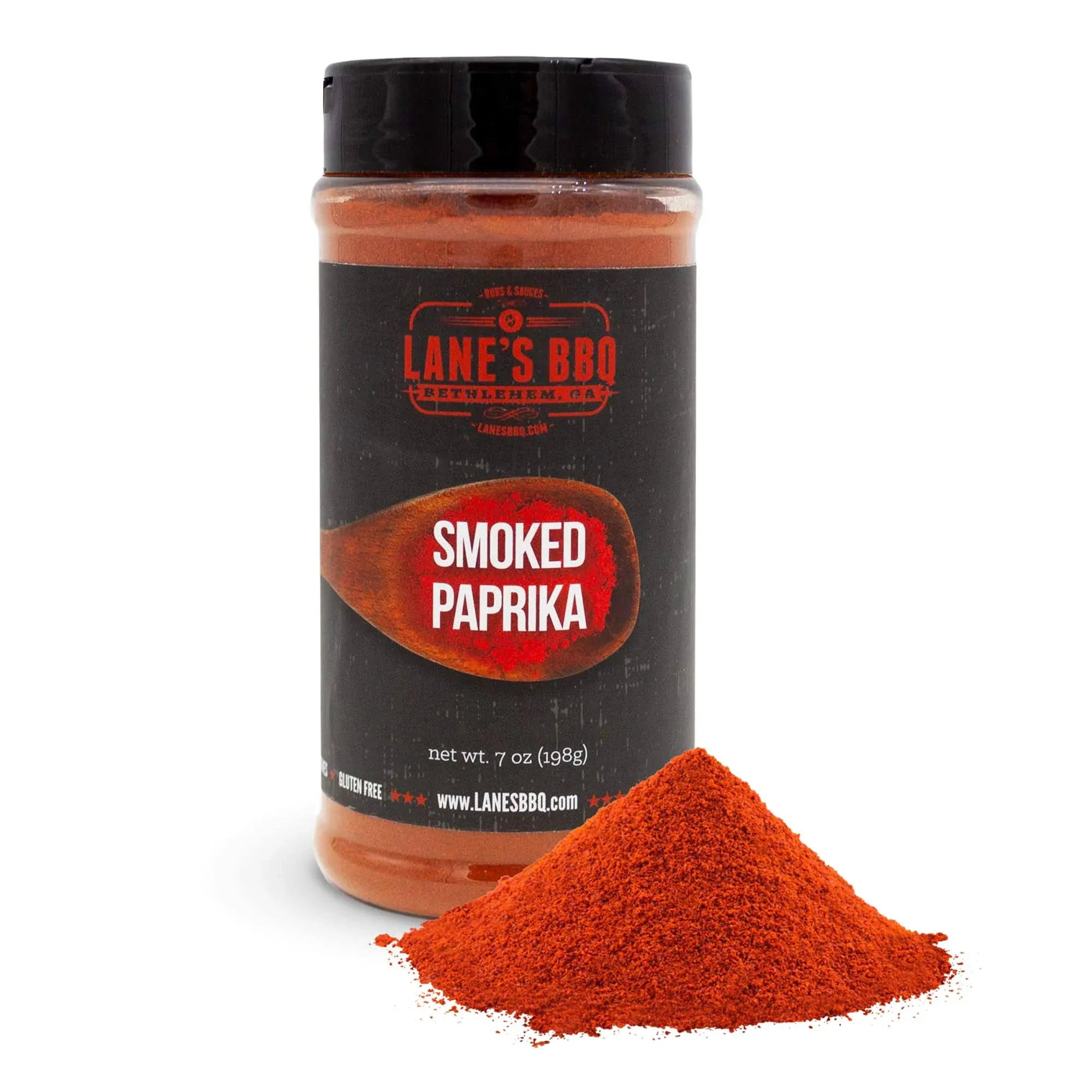 Lane's Smoked Paprika Powder - Premium Smoked Paprika Seasoning | All Natural, Gourmet Sweet Smokey Flavor | Perfect for Cooking and Grilling | No Additives | Vegan | 7oz