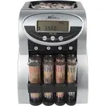 Royal Sovereign Electric USD Coin Counter/Sorter, 2 Rows with Patented Anti-Jam Technology and Value Counting, Silver (FS-2N)