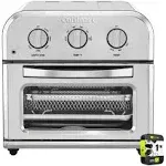 Cuisinart TOA-26 Compact Airfryer Toaster Oven, 1800-Watt Motor with 6-in-1 Functions and Wide Temperature Range, Large Capacity Air Fryer with 60-Minute Timer/Auto-Off, Stainless Steel