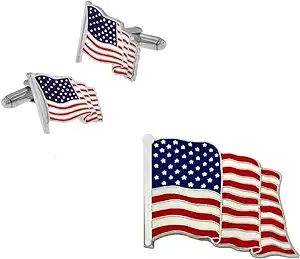 PinMart Pinmart's Silver Made in The USA American Flag Enamel Lapel Pin ...