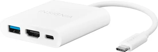 Insignia™ - USB-C to HDMI Multiport Adapter - White