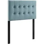 Modway Emily Light Blue Twin Biscuit Tufted Performance Velvet Headboard