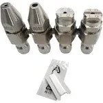 Pressure Washer Nozzles with 4-Tip Soft Wash Nozzle Tips Standard