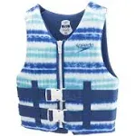 Speedo Youth/Junior 50-90lbs Adjustable Life Jacket/Vest - Blue Tie Dye - NEW!