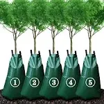 20 Gallon Tree Watering Bags, Reusable, Heavy Duty, Slow Release Water Bags for Trees, Premium PVC Tree Drip Irrigation Bags 5 Pack