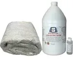 Polymer World- 1 Gal Polyester Resin with 1.5x50x10 Yard Chopped Strand Mat, Fiberglass Kit for Boats, Automobiles, Surfboard, RV, Canoes, Jetski, Watercraft, with MEKP