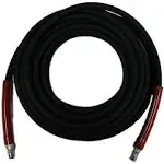 MTM Hydro Kobrajet High Pressure Washer Hose 3/8” 4000 PSI 100’ for Car Wash and Detailing, Pressure Washer Accessories, Black