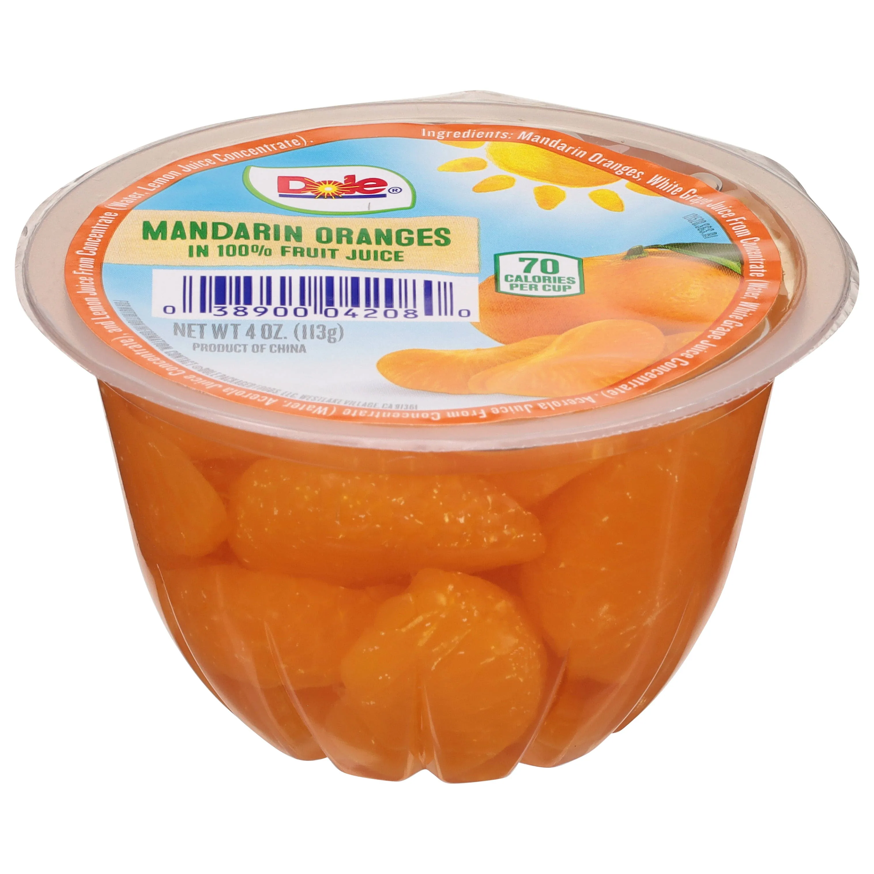 Dole Mandarin Orange Slices, 4 oz - Case of 36