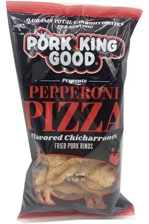 Pork King Good, Flavored Chicharrones, Pepperoni Pizza, 1.75 oz (49.5 g)