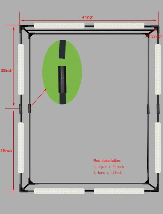 Professional Photography Studio Dimmable Led Large Shooting Tent Cube 47X39X78