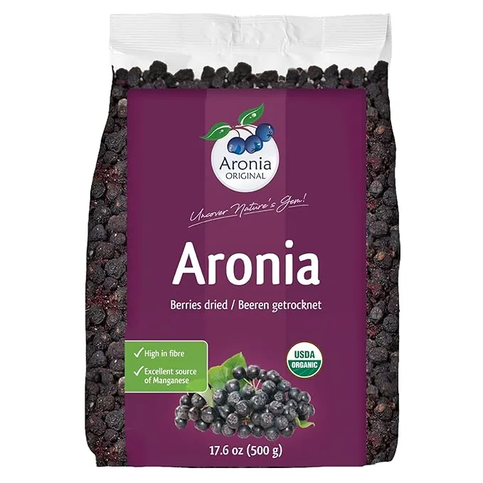 Organic Aronia Berries Dried 17.6 oz (500 g)