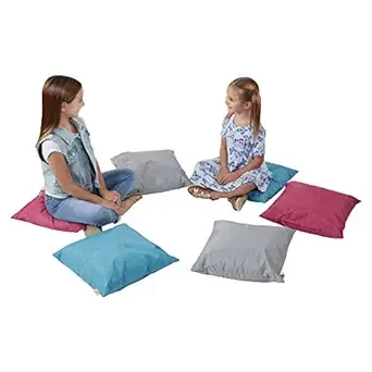 Ecrkids Floor Cushion 6 Count pack Of 1 Assorted