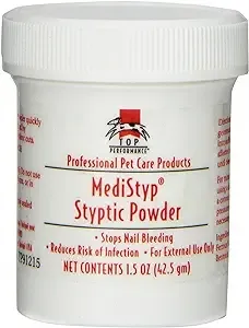 Top Performance MediStyp Pet Styptic Powder with Benzocaine, 1-1/2-Ounce,white