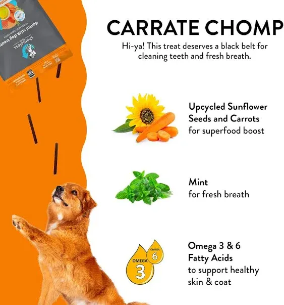 Shameless Pets Carrate Chomp Dental Sticks Dog Treats