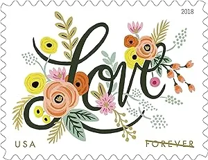 United States Postal Service Love Flourishes Sheets of 20 First Class Forever Postage Stamps Wedding Love Valentine