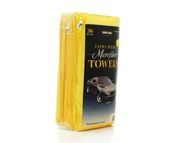 KIRKLAND SIGNATURE MICROFIBER ULTRA PLUSH TOWELS YELLOW NEW