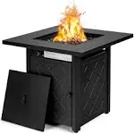 28'' Propane Fire Pit Table 50,000 BTU Patio Square Gas Fireplace W/Lava Rock