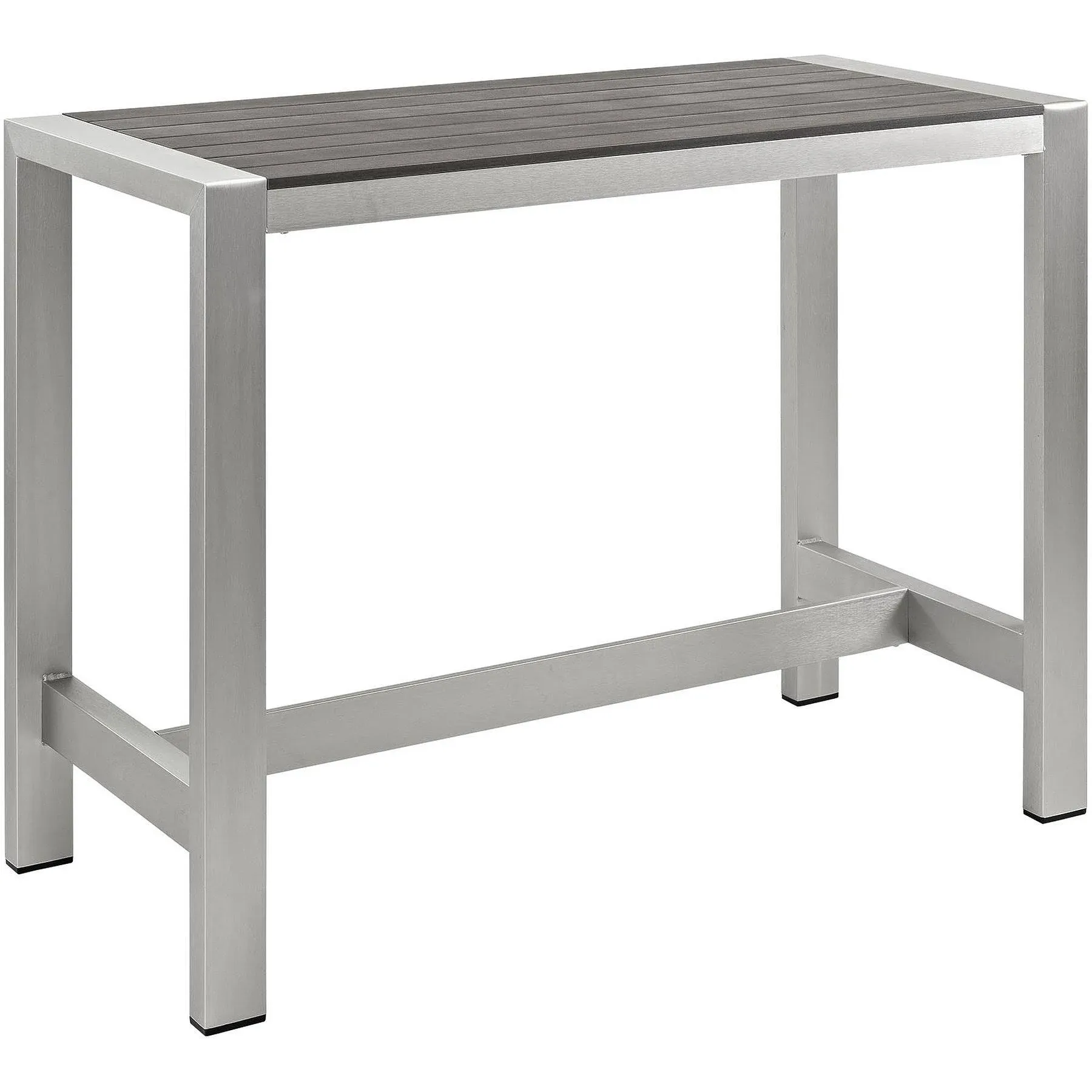 Modway Shore Outdoor Patio Aluminum Rectangle Bar Table