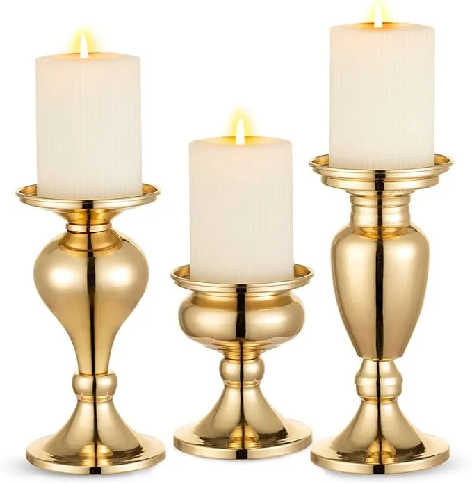 Sziqiqi Pillar Candleholder Set\xa0for Candle Holder Centerpieces, Table Mante