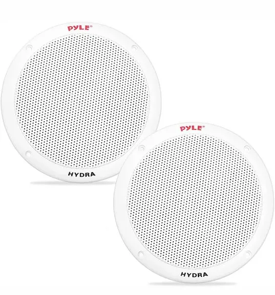 Pyle Dual Cone 2-Way Marine Speakers System PLMR605W