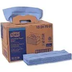 Tork Industrial Paper Wiper 4-Ply 12.8 x 16.5 Blue 180/Carton