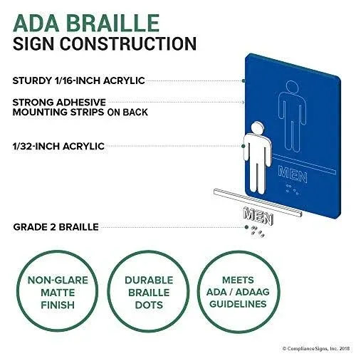 Elevator Braille Sign, Ada-Compliant Braille and Raised Letters, 9X6 Inch White 