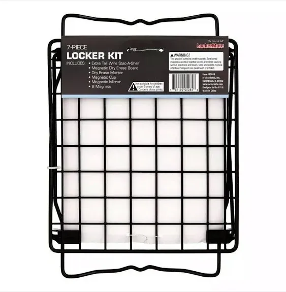 LockerMate- 7 Piece Locker Kit - New Office | Color: Black