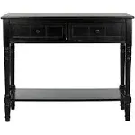 Safavieh Samantha 2-Drawer Console Table Distressed Black