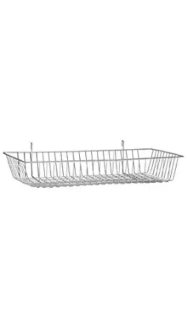 24 x 12 x 4 inch Chrome Mini Wire Grid Basket for Wire Grid