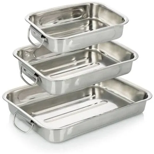 Ultra Cuisine Half Pan Baking Pan and Rack Set