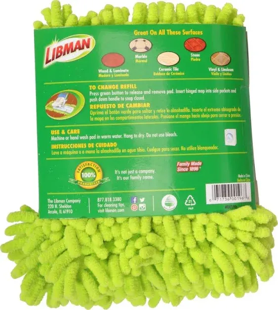 Libman Dust Mop Refill, Microfiber