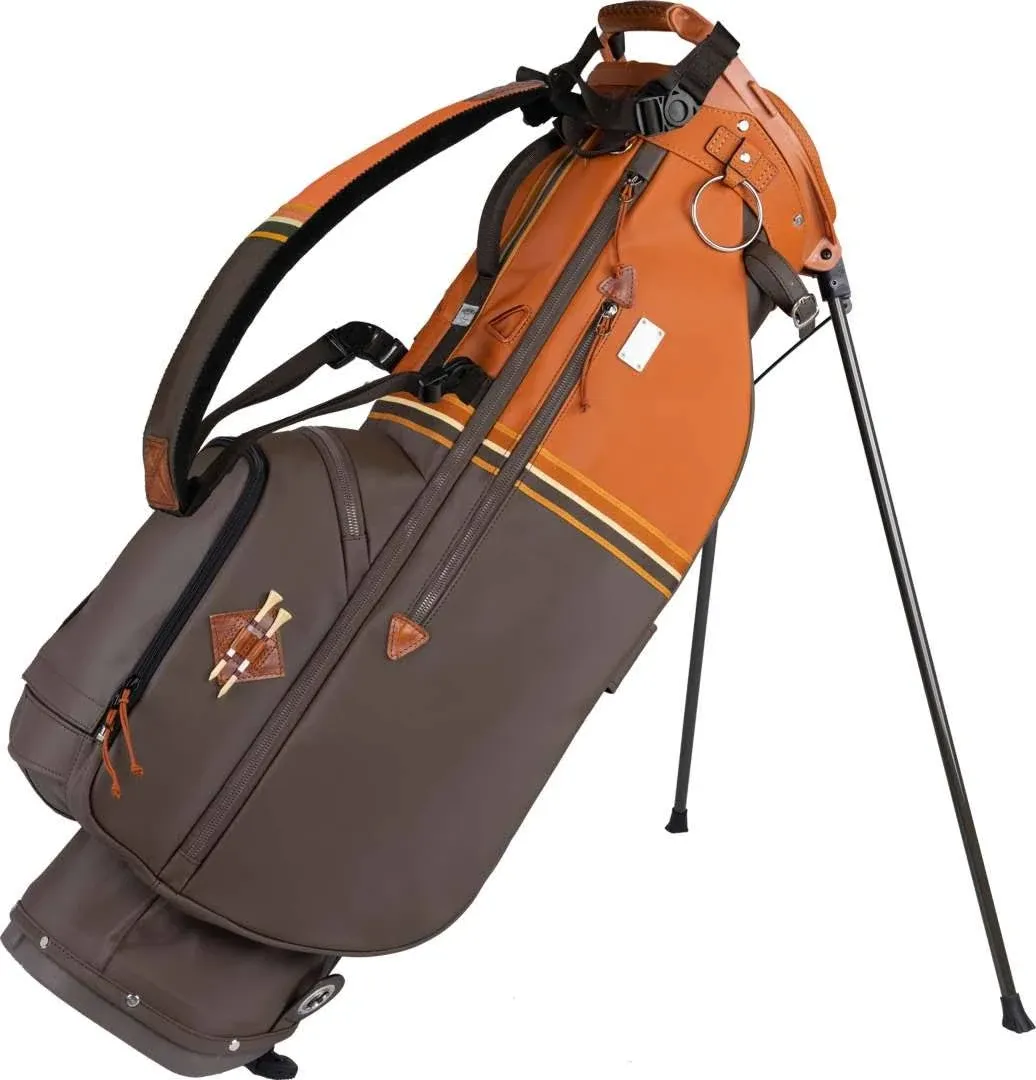 Sun Mountain Men\'s Mid-Stripe Single Strap Stand Bag \'23 - Cabin/Umber/Wheat