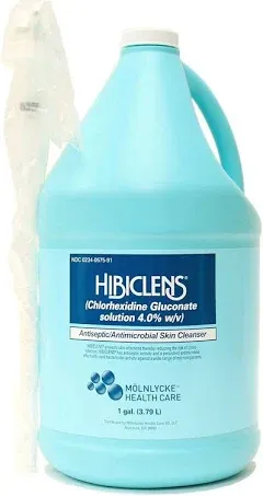 Hibiclens Anti-Microbial Skin Cleanser/Surgical Scrub, 1 Gallon with Free Hand Pump Included