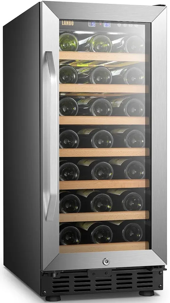 Lanbo 33 Bottle Single Zone Wine Cooler LW33S