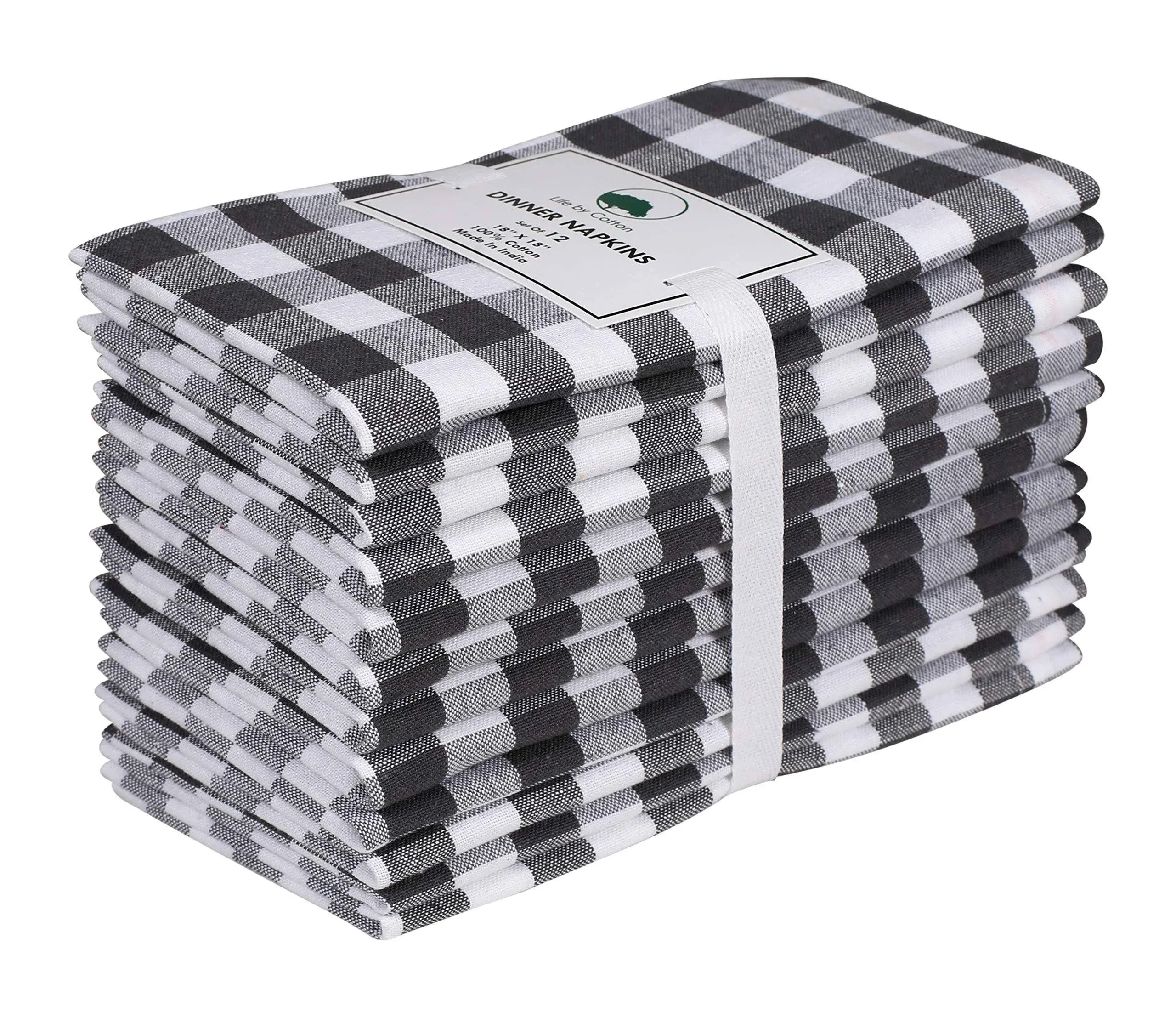 Dinner Napkin Gingham Plaid Check100% Cotton Napkin Wedding Napkins Cocktails...