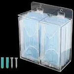 Patioer Acrylic Face Maskâ Dispenser Box Clear Mask Glove Holder Wall Mounted or Countertop Hygiene Stationâ NK-0563