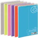 Steno Pads Spiral 6 Pack, 6 x 9, 80 Sheets White Paper, Gregg Rule, Steno Not...