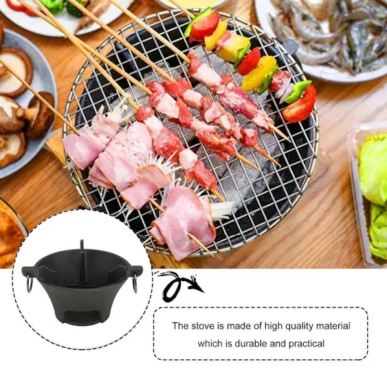 Angoily Hibachi Grill Charcoal Barbecue Grill Household BBQ Grill Portable ...