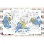 Dekali Designs Kids World Map Coloring Poster - 35 x 52 Inches Jumbo Coloring Poster With World Flags for Classroom, Home, Birthday Parties or Other Events