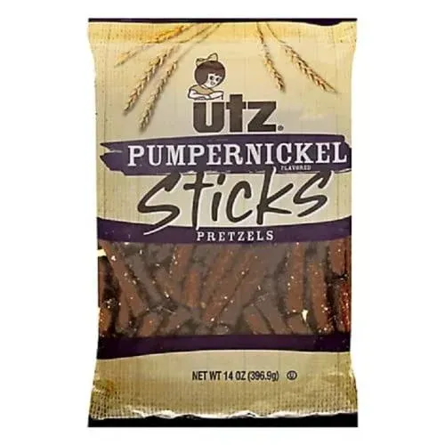 Utz Quality Foods Pumpernickel Sticks Pretzels, 14 oz. (396.6g) Bags (6 Bags)