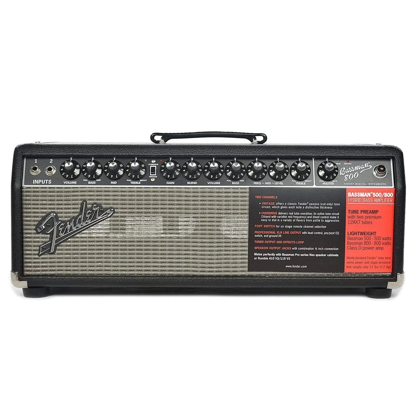 Fender Bassman 800HD 800-watt Hybrid Bass Head