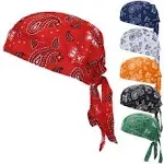 JHYWELL Dew Rags Bandana Caps Cooling Helmet Liner Sweat Wicking Motorcycle Head Wrap Skull Chemo for Men, Paisley 